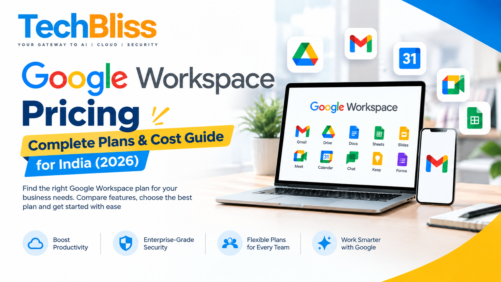 Google Workspace Pricing guide for India 2026 — plans and cost comparison