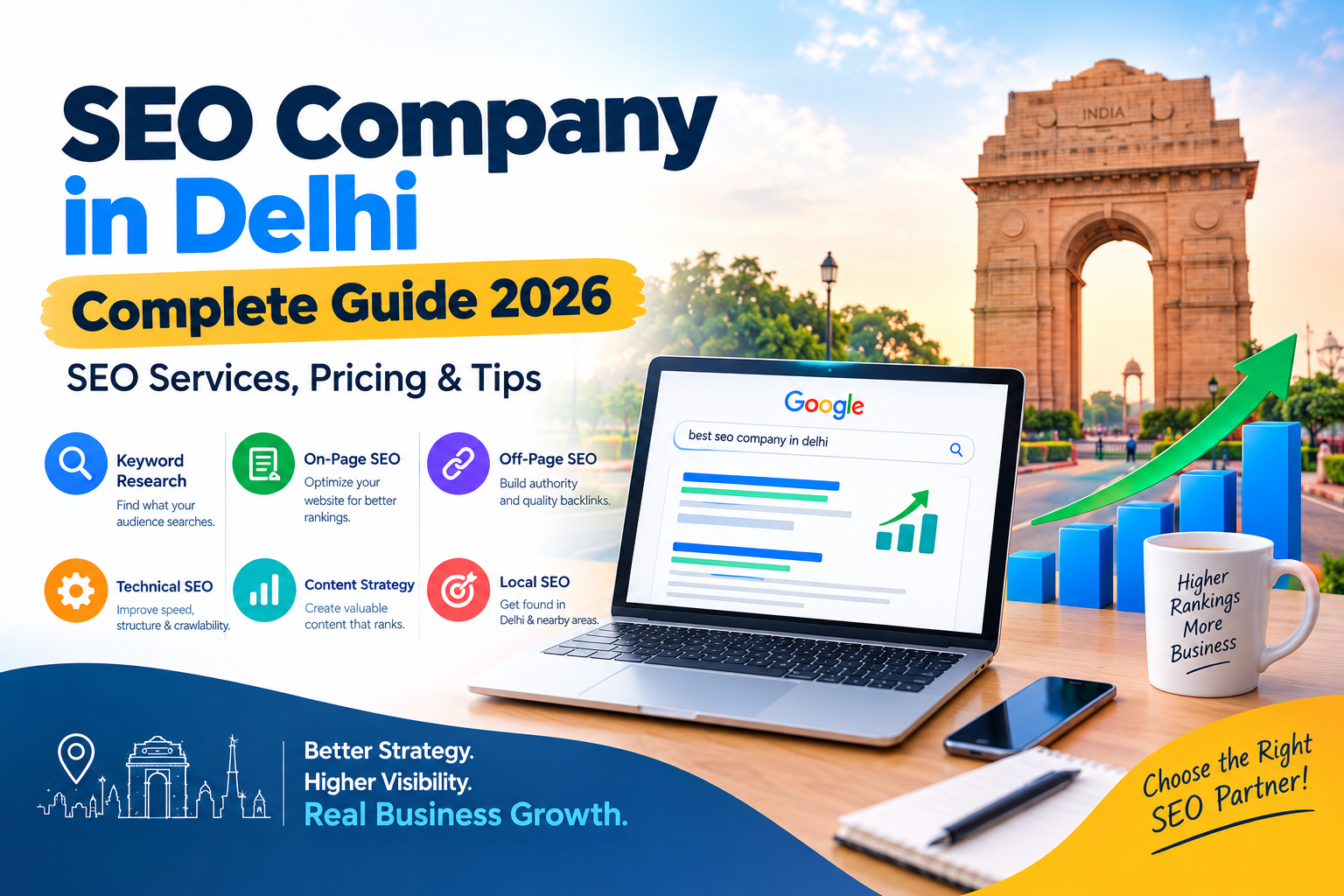 SEO company in Delhi helping businesses improve Google rankings, organic traffic, and online visibility in 2026.